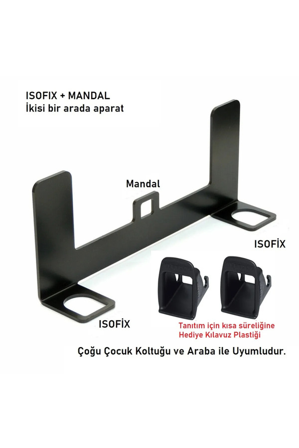 Brk Robotics Design Brk Isofix Bebek Oto Koltuğu Aparatı Metal Braketi Her Araca Uygun "hediye Kılavuz Plastiği"