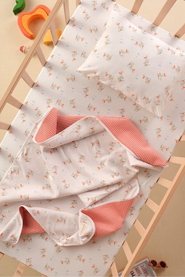 Bondberro Bebek Ve Çocuk Uyku Seti ( Battaniye Çarşaf Yastık Kılıfı ) %100 Pamuk