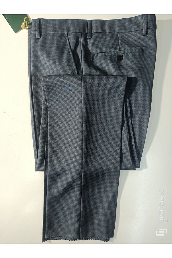 LAMPART-Regular Polyviscose Fabric Trousers 1
