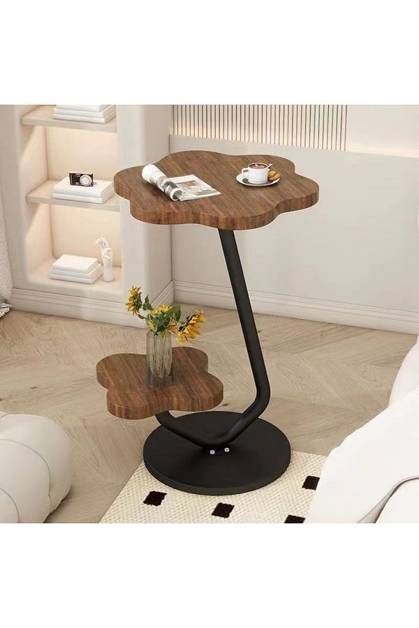 Un-“A two-tiered side table with a modern, practical design that fits in every corner!” 1