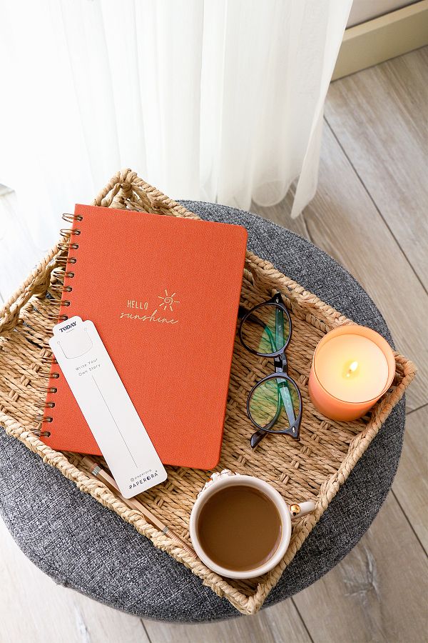 PAPERORA-A5 Linen Plain No Line Spiral Notepad - Hard Cover, Undated 1