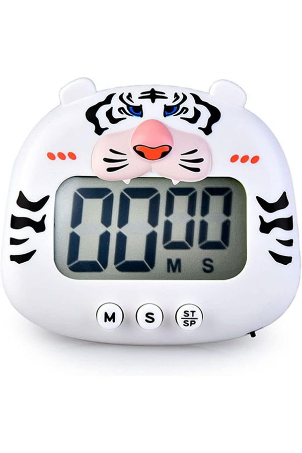 Generic-Kitchen Timer, Large Display Digital Timer Magnetic Back Loud Alarm, Cute Animal Countdown Timer Wh 1