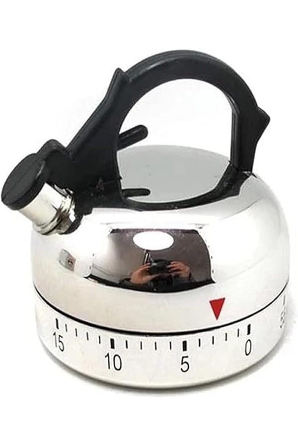 Generic-Tazweeq Mini Kettle Shaped Timer, Mechanical Teapot Timer, 60 Minute Counting Alarm Clock Timer for 1