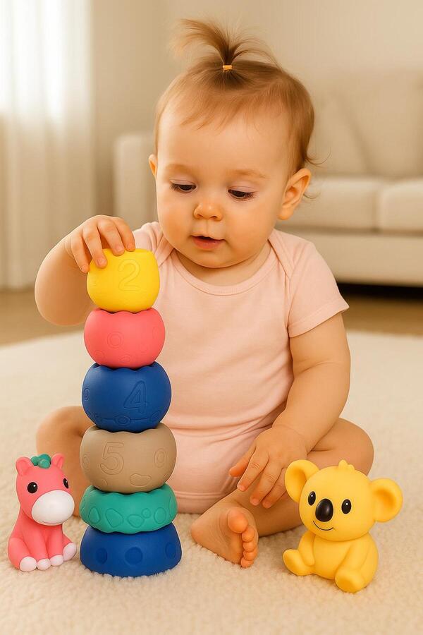 HAK İŞ OYUNCAK Soft Aktivite Bloklar Ve 2 Komik Karakter