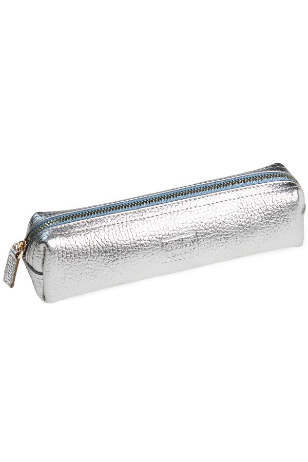 Leather Paper-Leather Silver Pencil Case 1