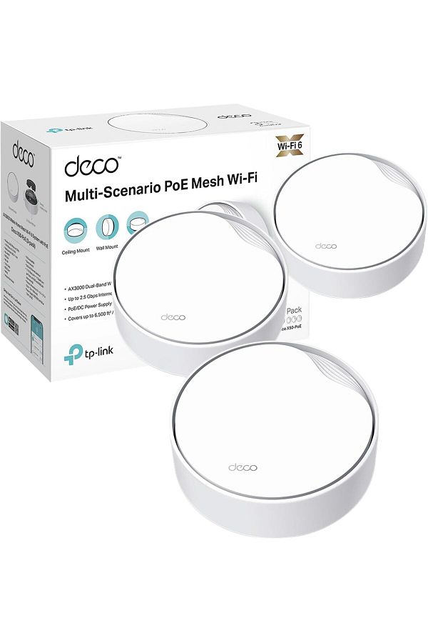 TP-LINK-Deco X50-PoE AX3000 Whole Home Mesh Wi-Fi 6 System with PoE, Dual-Band, AI-Driven Mesh 1