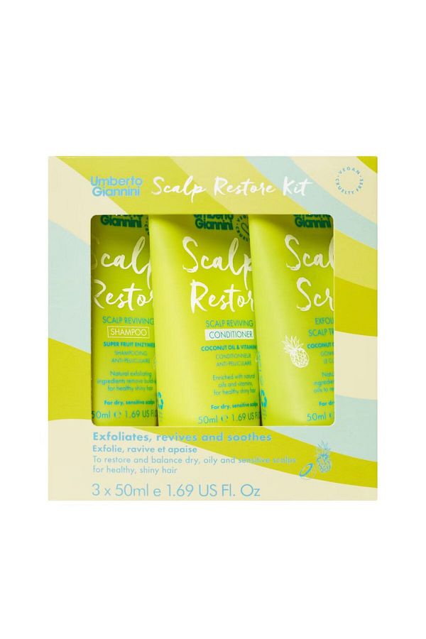 Umberto Giannini-Set anti-mătreață, format de călătorie, Kit de restaurare a scalpului, Umberto Giannini, 3 x 50 ml 1