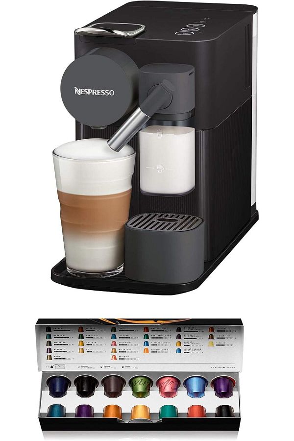 Nespresso-ماكينة صنع القهوة ديلونجي لاتيسيما وان، كبسولة واحدة، حليب مزبد أوتوماتيكي، غطاء 1