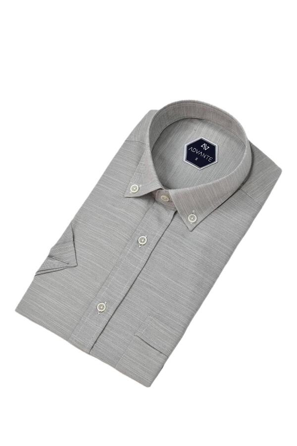 ADVANTE-Men's Classic Single Pocket Short Sleeve Shirt Bgl-St04554 1