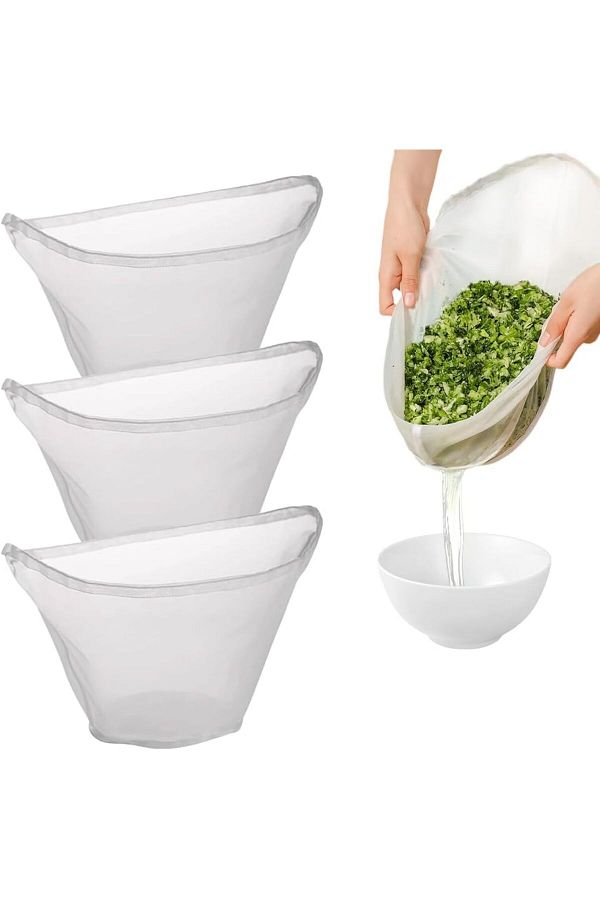 Generic-Ultra Fine Mesh Strainer Bags, 3PCS Cheese Cloth Bag for Straining, Reusable Mesh Filter Bags, for 1