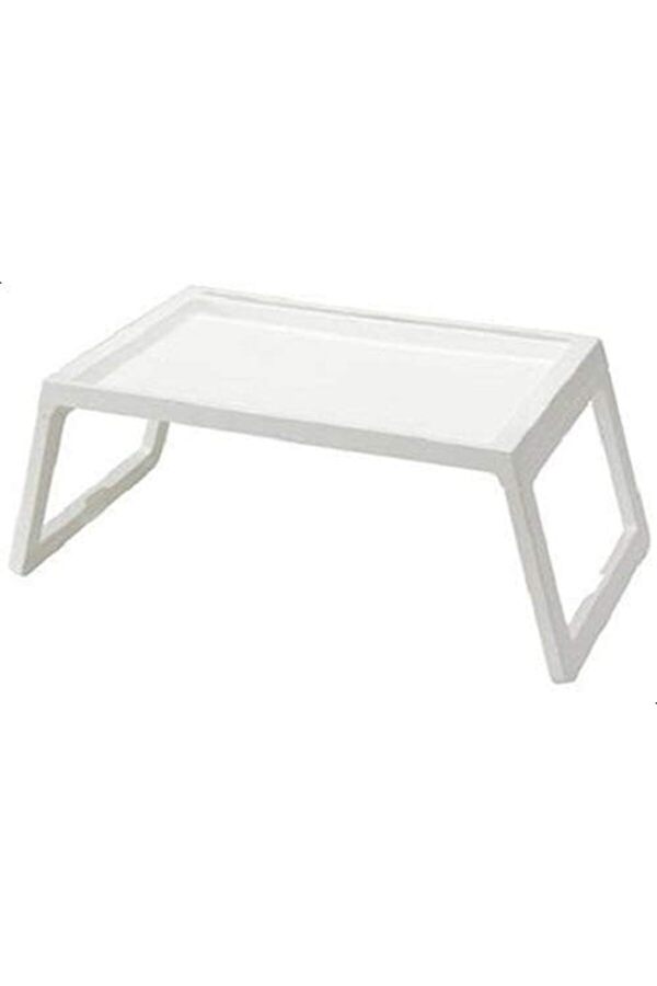 Generic-Bed Plastic Foldable Table - White 1