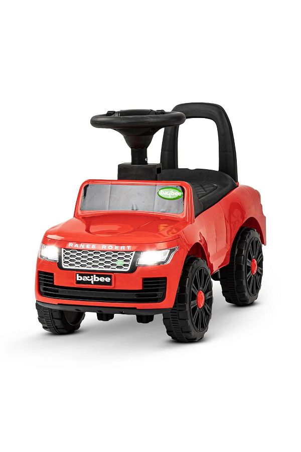 rexa-Manual Push Ride-On Car, Backrest Support, Interactive Music & Lights 1