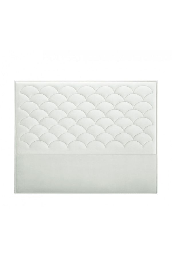 House One-H226 | Velvet headboard - White 1