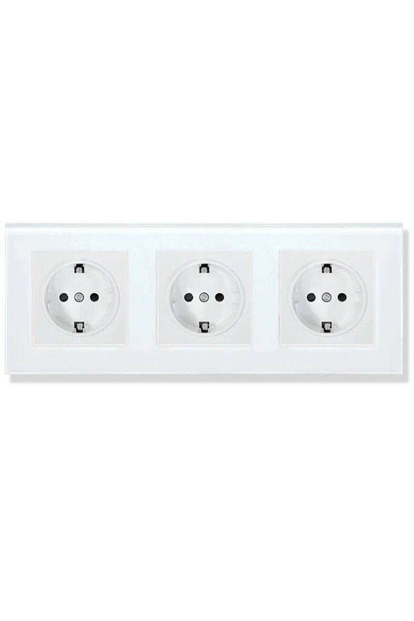 iUni-Triple Socket With Tempered Glass Frame Ws3, 16a 1