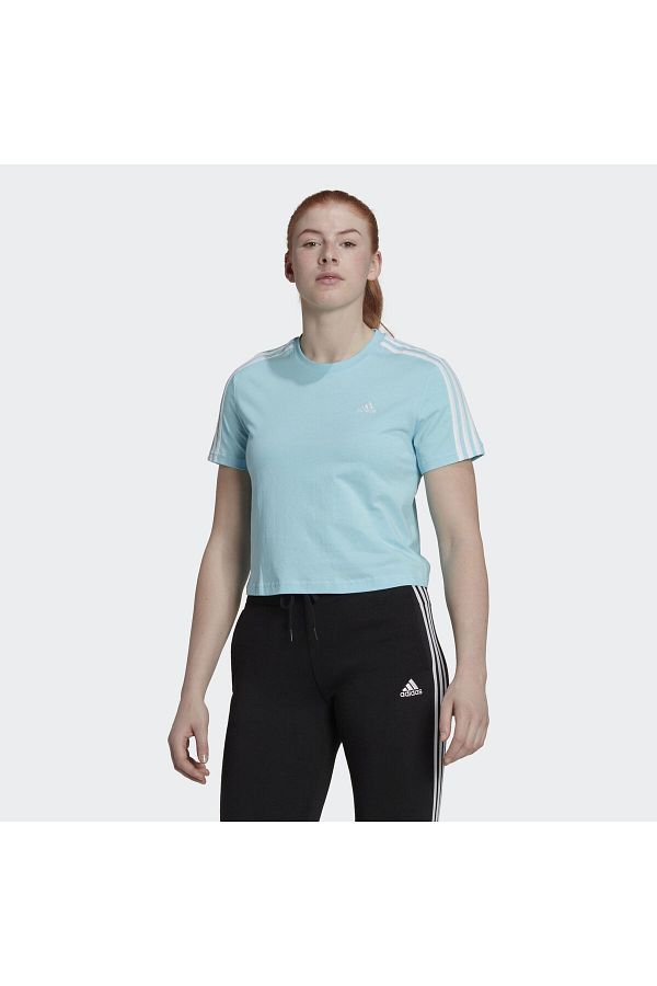 adidas-Essentials Loose 3-Stripes Short Top 1