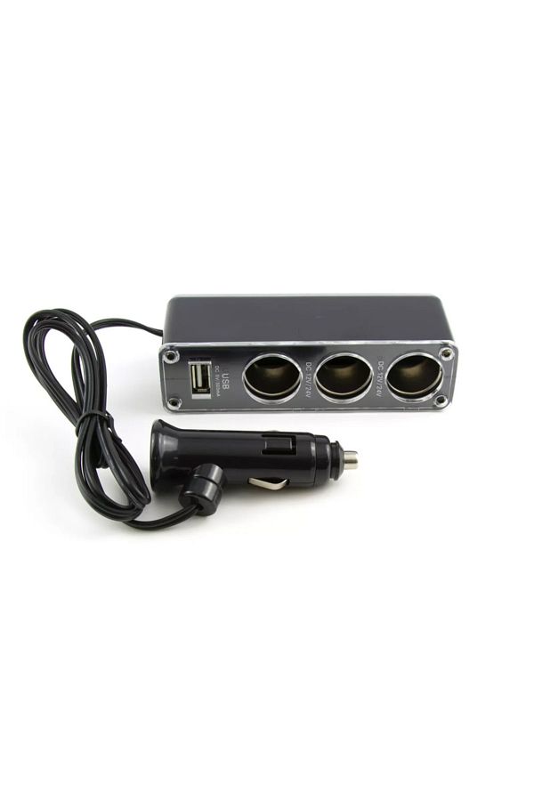 IKEA-Triple Socket Car Power Supply with USB Port. 1