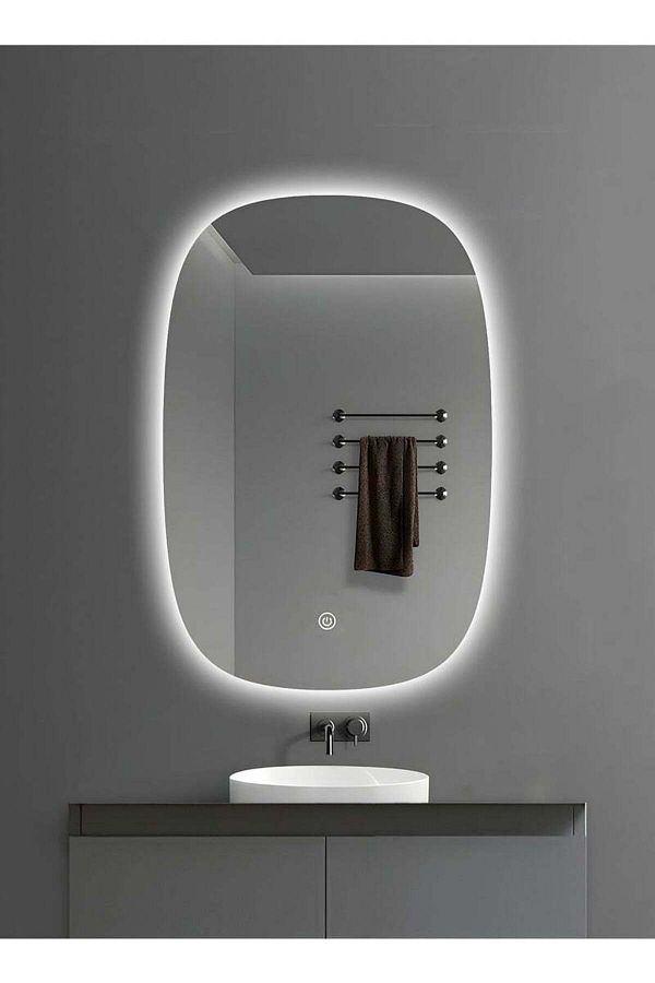 Taimi-LED Bathroom Mirror with Smart Touch Control Vanity Mirror with 3 Adjustable Temperatures 80x60cm 1