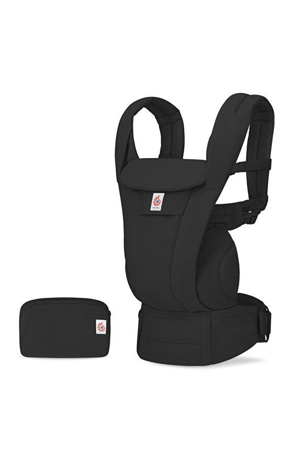 Ergobaby Omni Deluxe Cotton (Onyx Black) 4 Farklı Taşıma Pozisyonlu Ergonomik Kanguru, 0-4 Yaş Yeni Doğan