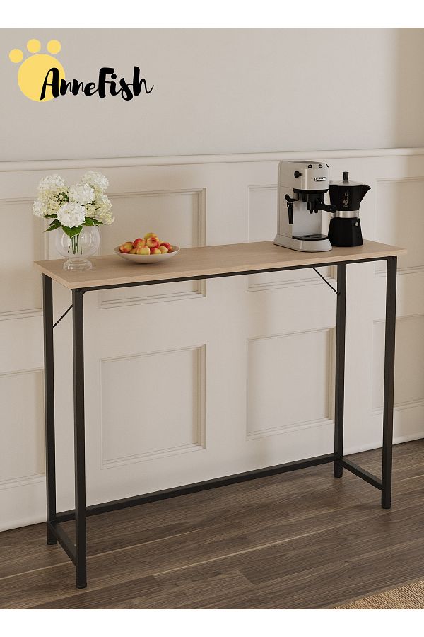AnneFish-100*30*80cm Console Table Entryway Sofa Table Entrance Table Kitchen Bar Display Table Storage Shelf 1