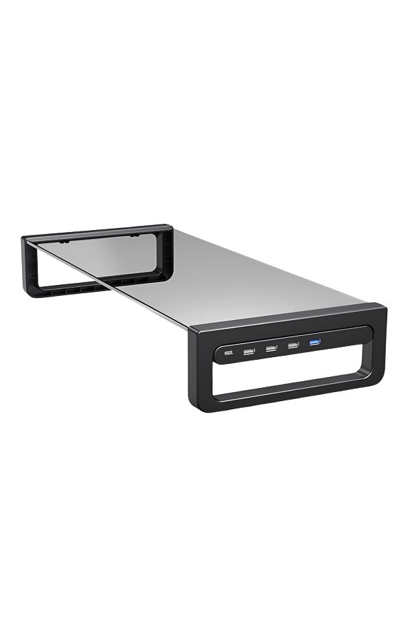 Koopsio-Docking Station Multifunctional, Suport Monitor Koopsio, Extensie USB, 4 x USB 3.0, 3 x USB-C Sticla 1