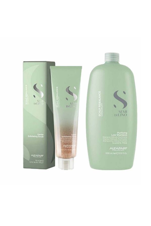 Alfaparf Milano-Șampon Scalp Rebalance Anti-mătreață 1000 ml Exfoliant 150 ml 1