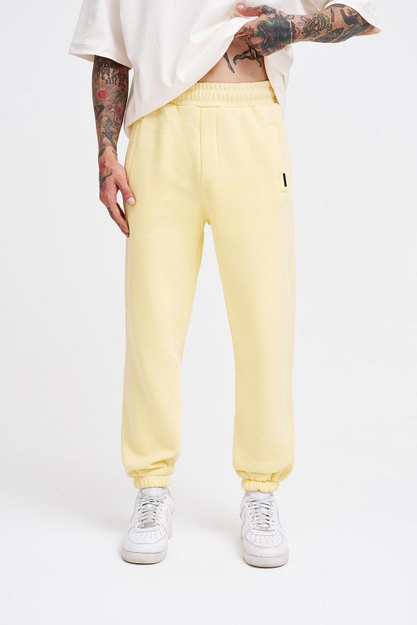 Machinist-Men's Basic Jogger Relaxed Yellow Sweatpants 1