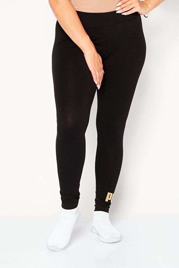 Puma Women Sportswear Fit Training Tights, Black/Gold- Trendyol