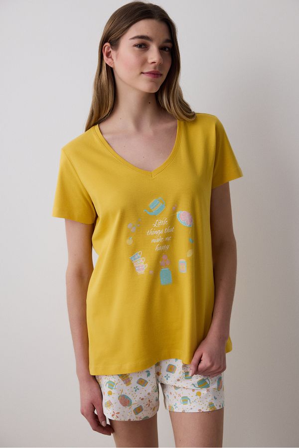 Penti-Little Things Multicolored Pajama Set with Shorts 1