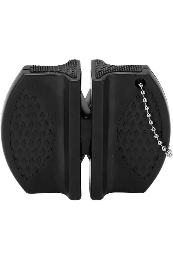 varioshop-VarioShop® Knife Sharpener, 2 Sharpening Levels, Portable, 7 x 6 cm, Black 1