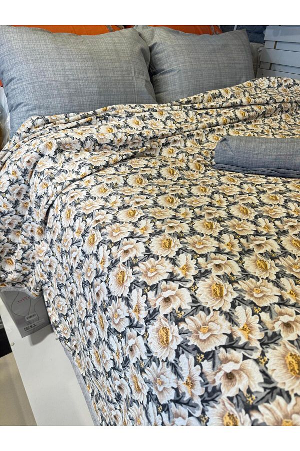 ŞENER HOME-Daisy Patterned Sheet Elastic Single Pique Set 1