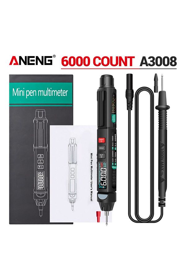 ANENG-A3008 A3008 Digital Multimeter Test Pen 6000 Counts Auto Intelligent Sensor Electrical AC/DC V 1