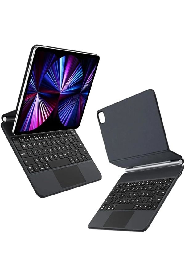 Yesido-Apple iPad Pro 11 Inch - 2024 Magic Touchpad Keyboard, Q Smart Illuminated Case, M4 5. Generation 1
