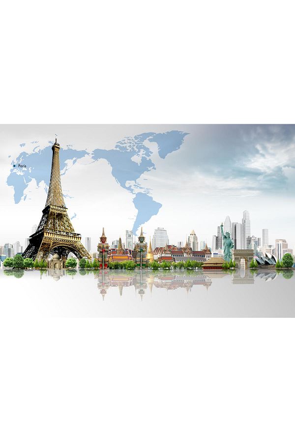media-Canvas painting Monuments - Eiffel Tower, 45 x 30 cm 1