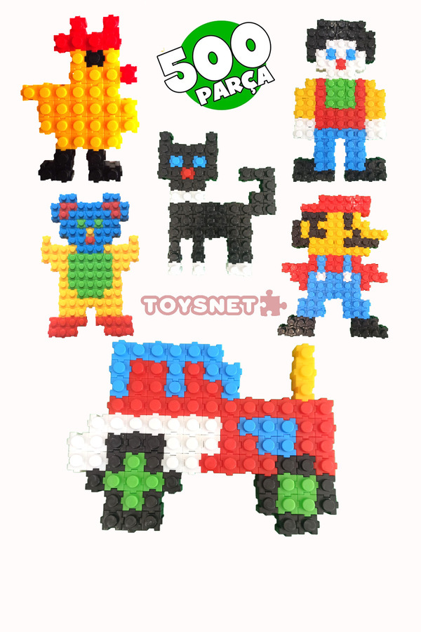 DEDE Tiktak 500 Parça Yapı Oyuncak Oyuncak Eğitici Çocuk Oyuncakları