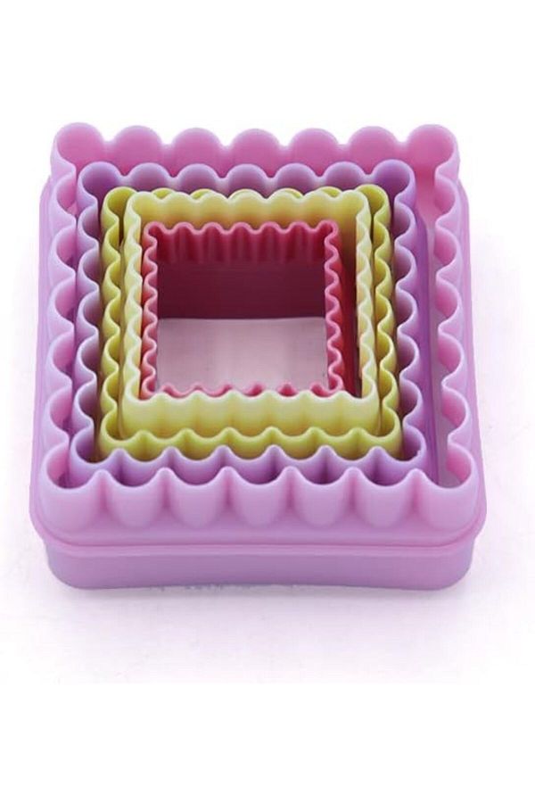 Generic-Bin Shihon-Abomar | Plastic Cookie Cutter Rectangle Shape Set of 5 Pieces - MultiColor 1