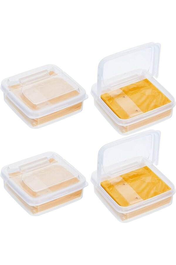 Generic-Khazna Mini Cheese Storage Containers, Food Container for Fridge Sliced Storage with Lids Refrigera 1