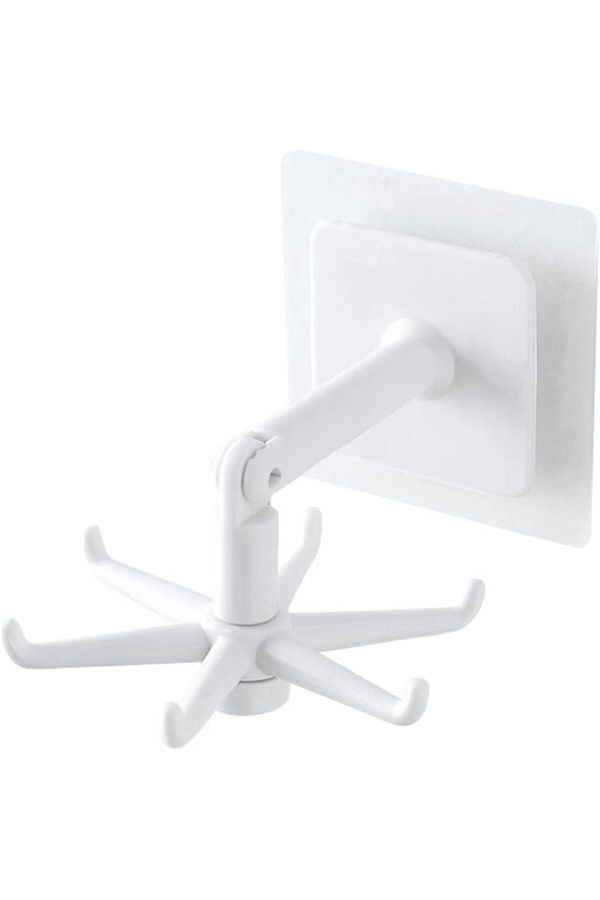 Generic-Rotating Folding Hook 360 Degree Cabinet Hooks Self-Adhesive 180 Degree Vertical Flip Hook for Home 1