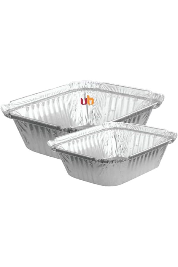 Generic-صواني ألومنيوم مستطيلة مع غطاء مقاس 6011 و6012 (10 قطع) 1