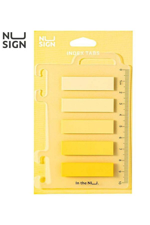 Deli-ENS356-PP Index Tabs – Yellow, Transparent BOPP Labels, Removable PP Scale Card, Smooth Writi 1