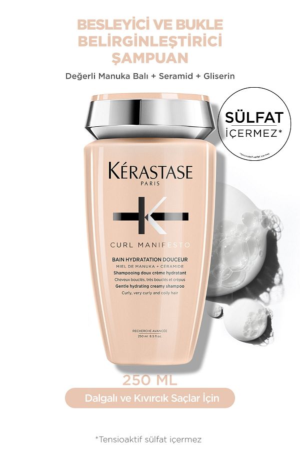 Kerastase-Curl Manifesto Revitalizing Defining Shampoo for Dry and Curly Hair 250 ml 1