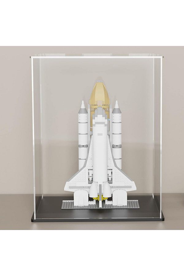 Generic-Acrylic Display Case, Cube Acrylic Boxes for Display, Clear Display with Matte Black Base 1