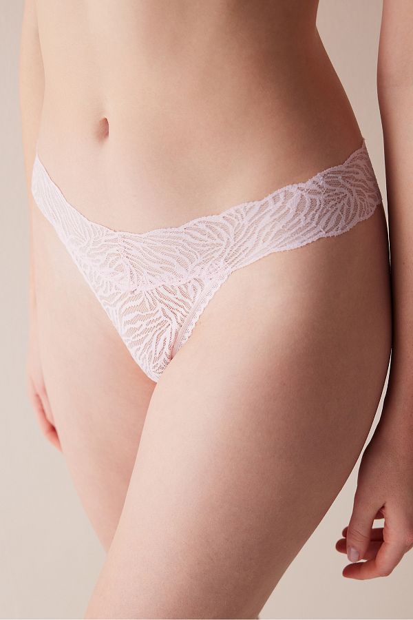 Penti-Pink Lace Thong Panties - Lacy Elegance 1