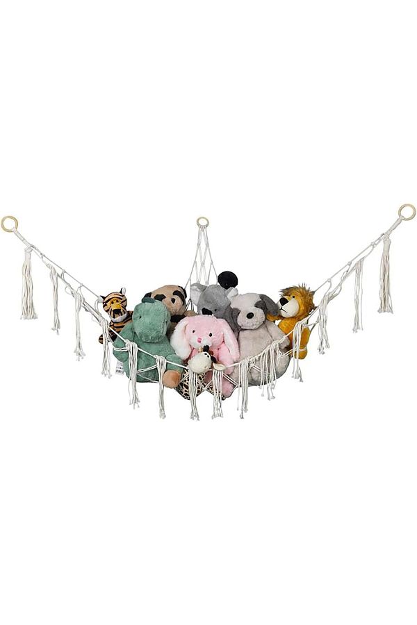 Generic-Tazweeq Macrame Nursery Hanging Organizers, Large Boho Style Rope Net Holder for Kids Toys, Easy In 1