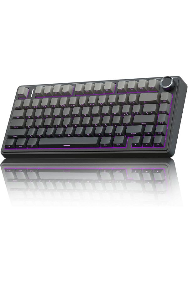 Aula-F75 Pro Mechanical Gaming Keyboard, Side Engraved, 2.4GHz/Type C/BT5.0, 75% Wireless, Swapable 1