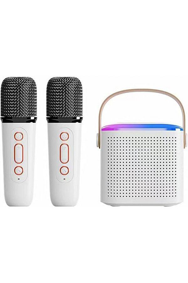 Generic-Mini Karaoke Machine with 2 Wireless Microphone, Portable Bluetooth Karaoke Speaker 1