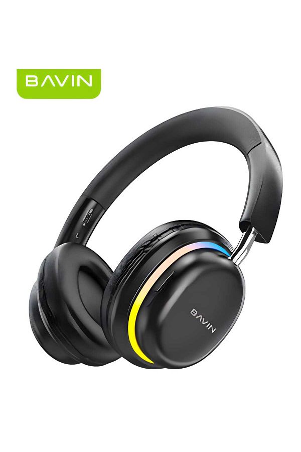 Bavin-سماعات أذن لاسلكية بتقنية البلوتوث، جودة صوت ممتازة خفيفة الوزن وقابلة لإعادة الشحن، وإضاءة RGB 1