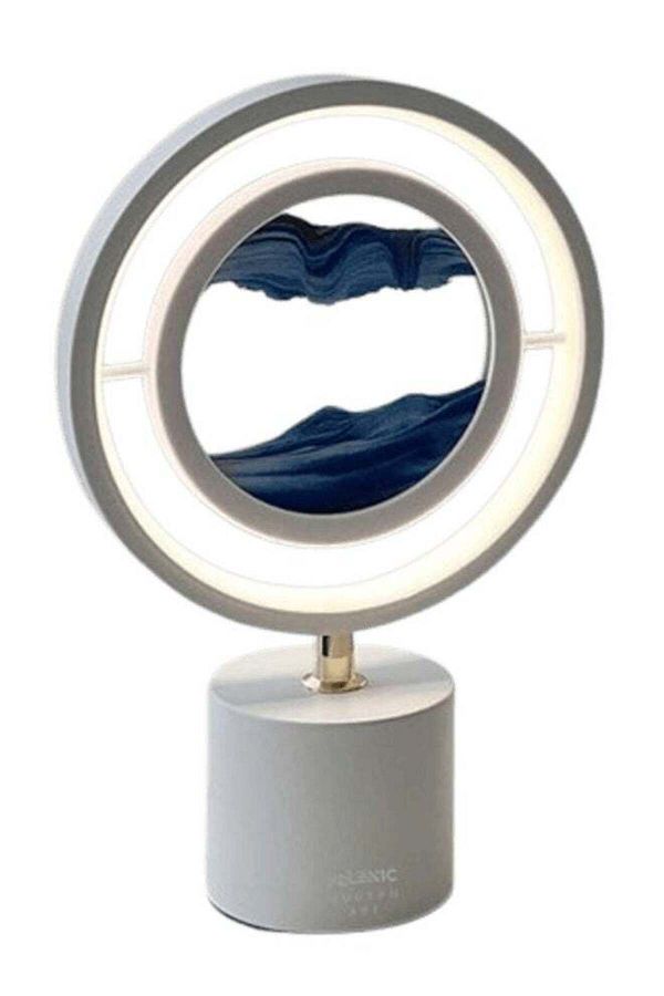 Generic-Quicksand Table Lamp with Hourglass Design Bedside LED Decorative Lamp 1