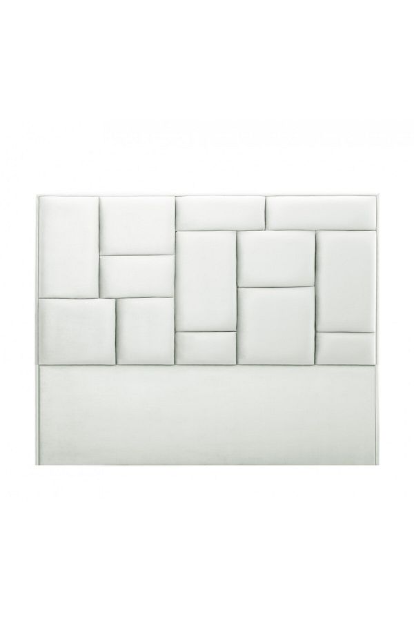 soufa dibaj-H111 | Velvet headboard - White 1
