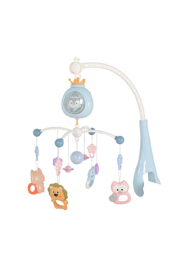 Moni-Musical carousel with remote control and lights Penguin, Blue 1