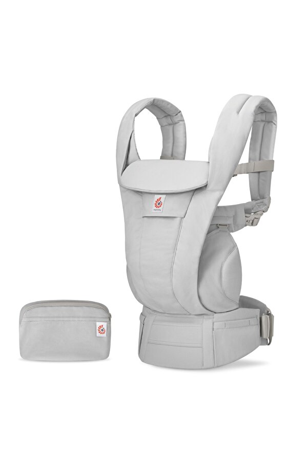 Ergobaby Omni Deluxe Cotton (Pearl Grey) 4 Farklı Taşıma Pozisyonlu Ergonomik Kanguru, 0-4 Yaş Yeni Doğan